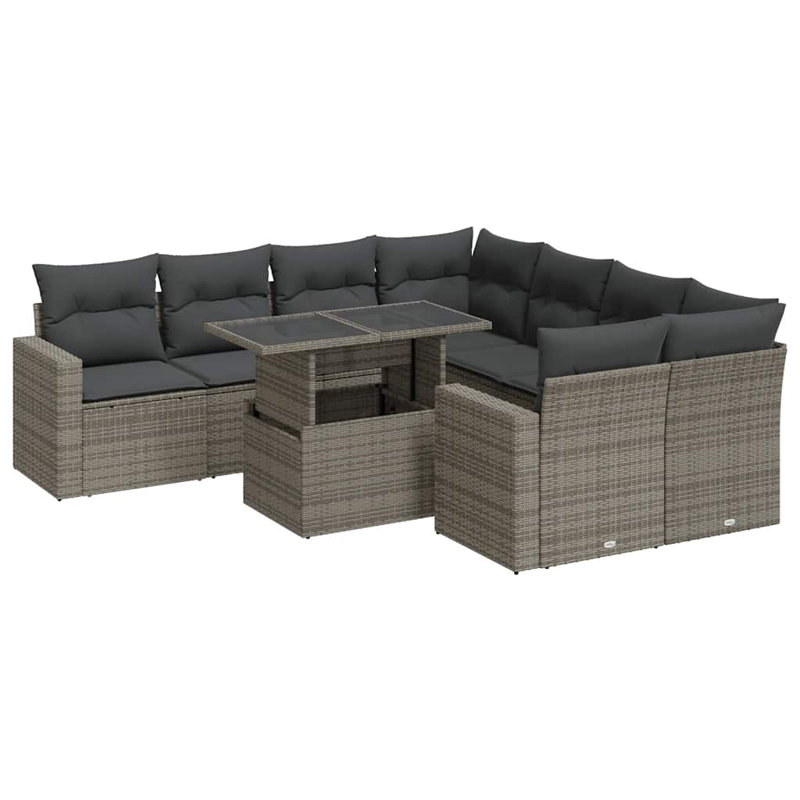  Garden Sofa Set Grey, Gray