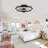 20" Ceiling Fans with Kit ,LED Light Source and Remote Control, 3000-6500K Dimmable Modern Flush Mount LED Fan Light, 6 Speeds, Quiet DC Motor For Living room, Bedroom,Kitchen----Matte Black