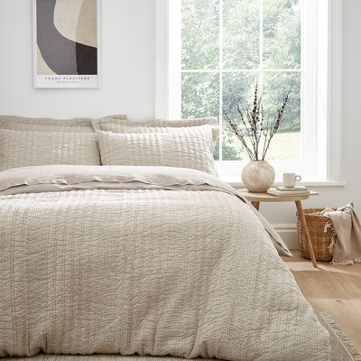 Tamba Jersey Stripe Double Duvet Cover Set with Pillowcases