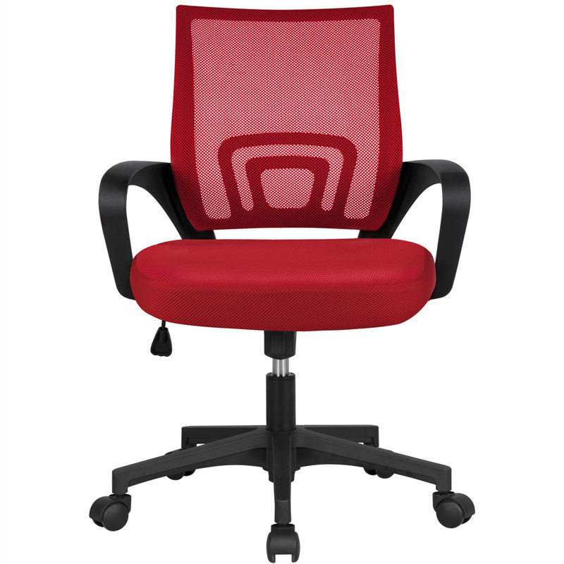  Mesh Desk Chair, Black, Red