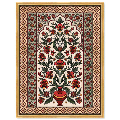 Décoration murale royale sur toile à motif floral royal par Art Remedy