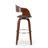 Mid-Century Modern Wooden Frame Swivel Bar Stool-1169324573