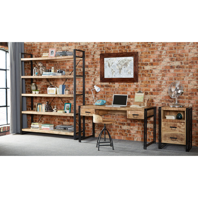 Bundyhill 200cm H Iron Etagere Bookcase, 200cm H x 160cm W x 40cm D