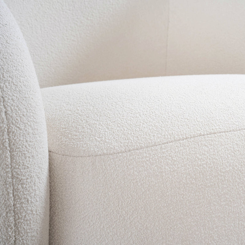 Chaise pivotante rembourrée Dove, Ourson blanc