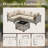 Emroy 6 - Person Reversible Modular Outdoor Conversation Set,Wicker Patio Seating Group with Lighted Coffee Table, All Weather Swivel Chair Set with Cushions-1029548068