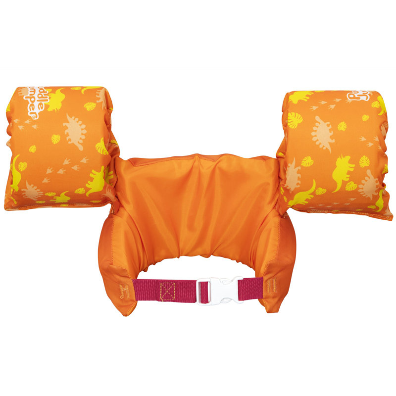 Gilet de sauvetage Bestway Puddle Jumper en tissu avec brassards - Motif T-Rex - Gilet flottant, accessoire de natation et aquatique, boucle dorsale réglable, capacité de charge de 15 à 25 kg, pour enfants de 2 ans et plus