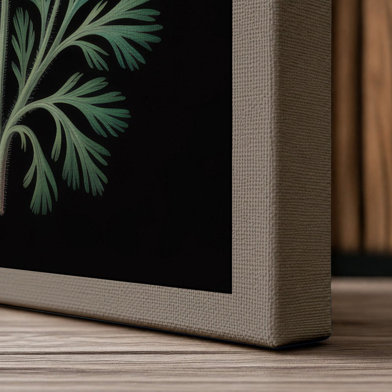 Solitary Bloom Botanical - Wrapped Canvas, 36x24 - 91.4 x 61.0 cm, Taupe Border