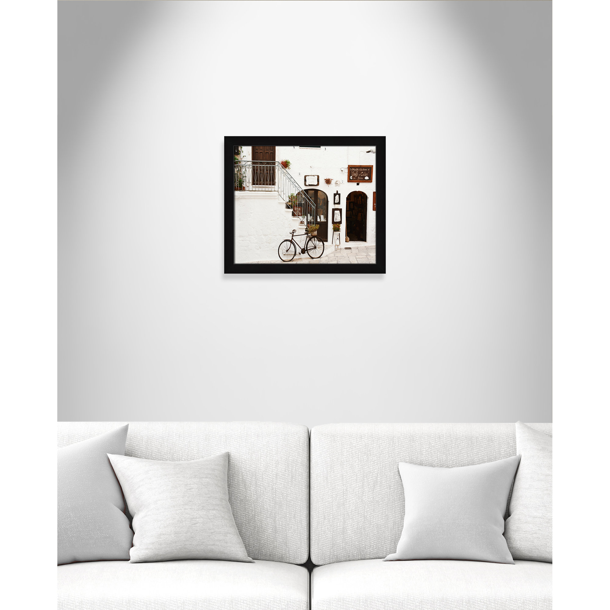 La Bottega D'arte by - Single Picture Frame Print, 17" H x 20" W x 0.75" D, Black Framed