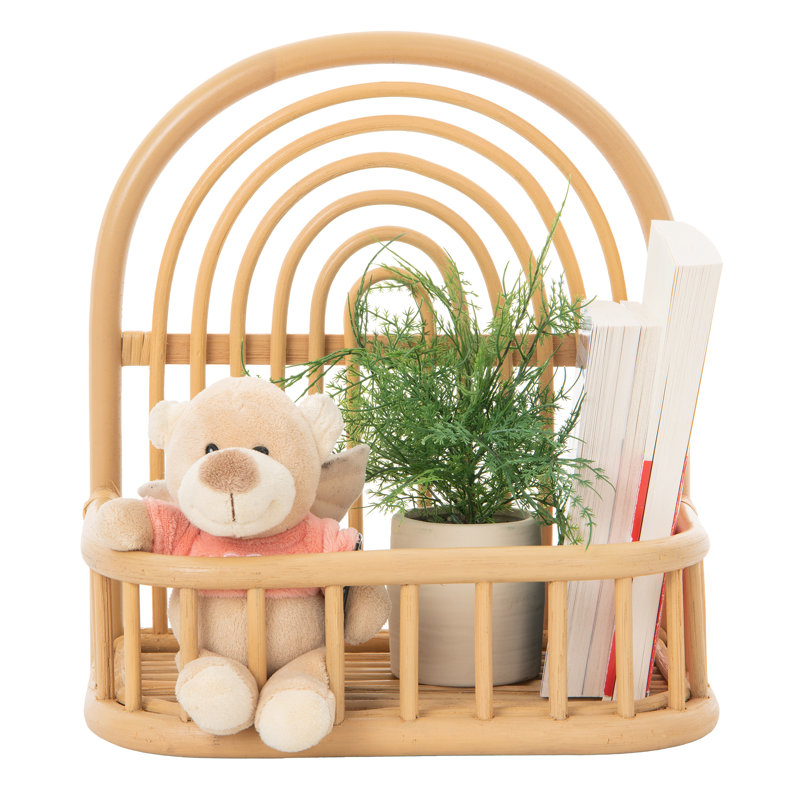 Almeeta Solid Wood Wall Organizer with Wall Baskets