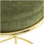 Tabouret de bar Celano Indoor moderne et luxueux, revêtement vert olive, pattes dorées polies, lot de 4-568402190
