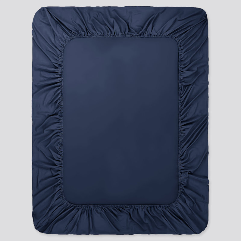 Javiyon Flannel Brushed Fitted Sheet, Single, Navy