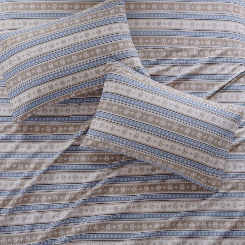 3 PCS Twin Sheet Set Blue Snowflake