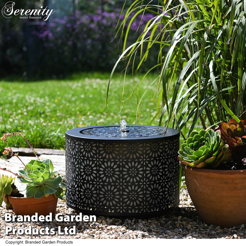 Yannakeas Metal Weather Resistant Fountain with Light