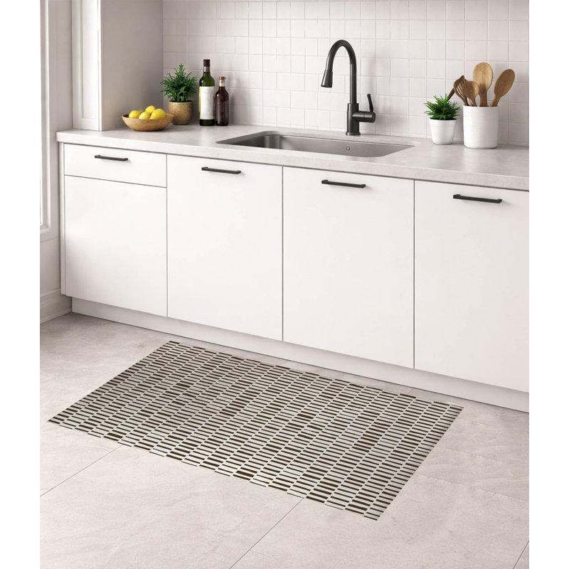 Tapis de cuisine Flat Attack, Rectangulaire 2 pi x 3 pi, Brun moka