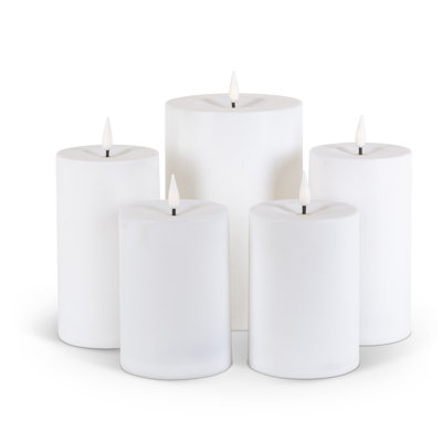 Bougies sans flamme intérieur / extérieur avec télécommande, ensemble de 5