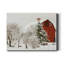 Festive Barn - Toile tendue avec châssis de qualité supérieure - Prêt à être accroché-643311148