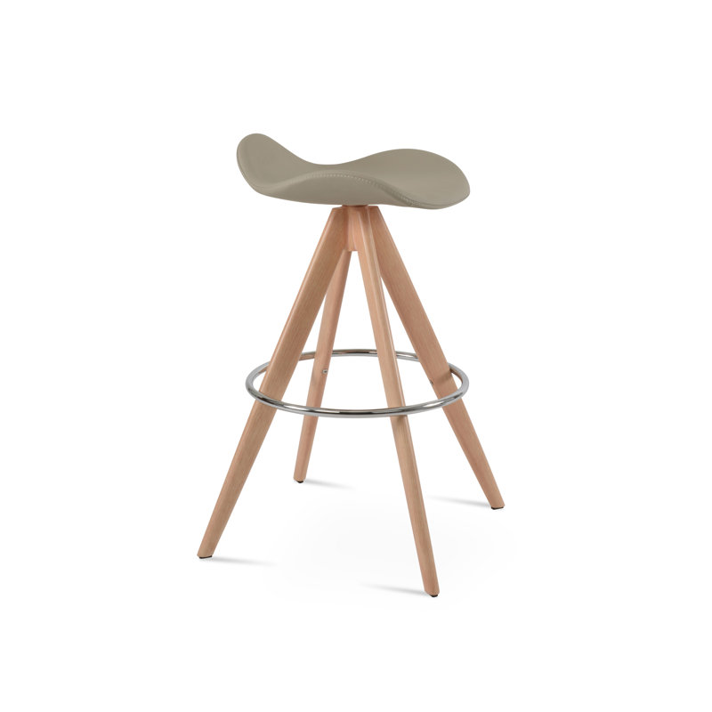 Tabouret de bar pivotant Falcon Pyramid, Naturel / blé, Tabouret de comptoir (siège d'une hauteur de 23 p