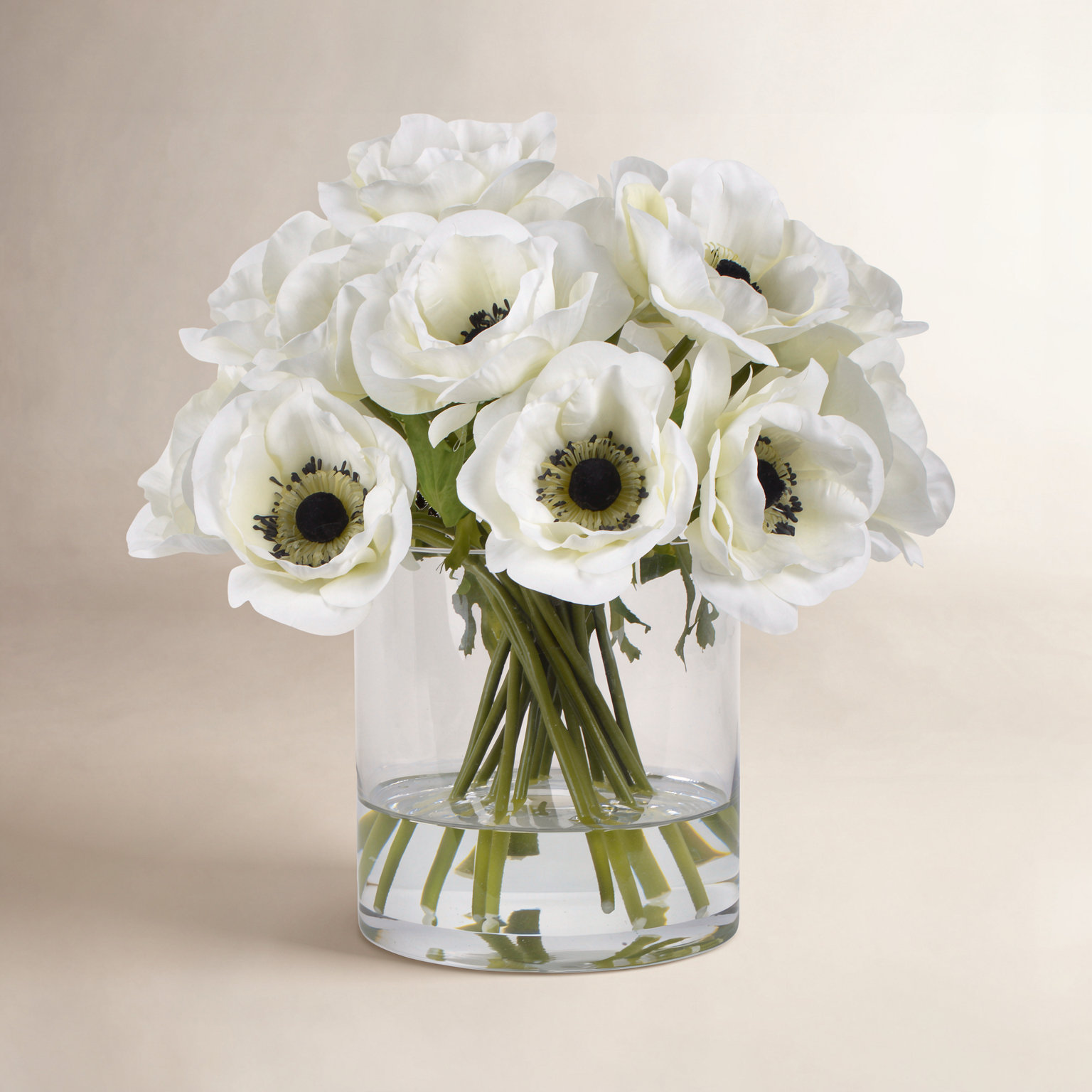 Poppy Floral Arrangement, White