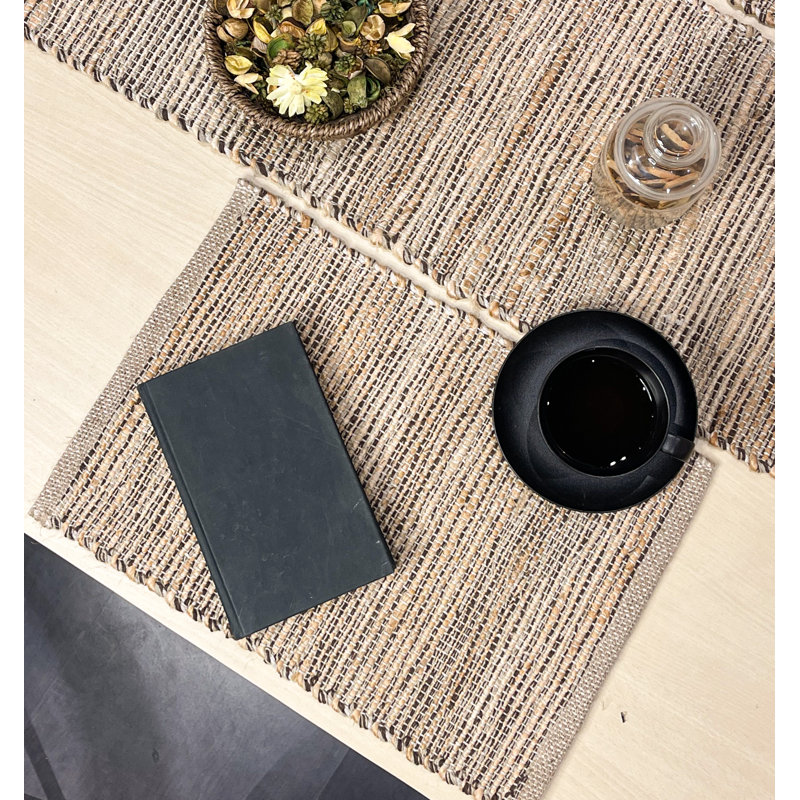 Sonya Rectangle Placemat, Natural/Brown