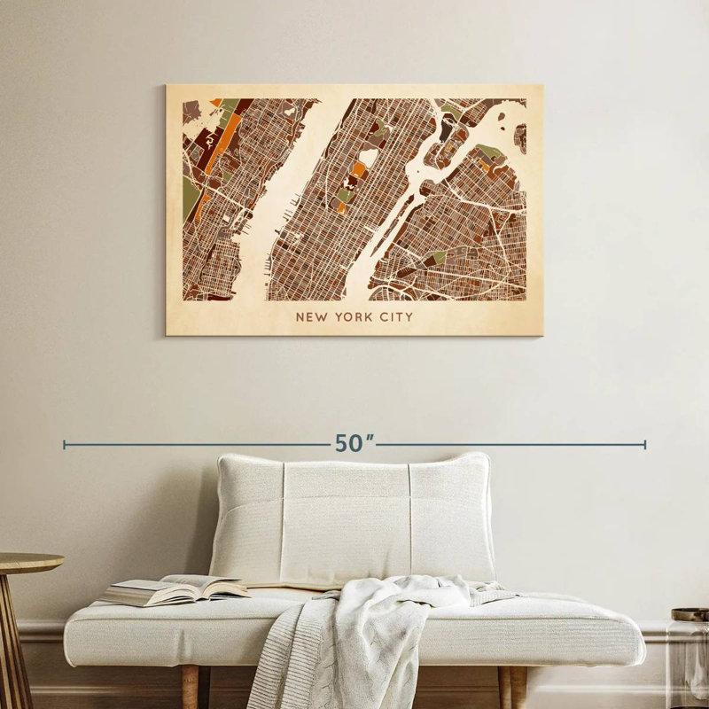 Carte Aliaz Earthy NYC, H 26 po x l 39 po