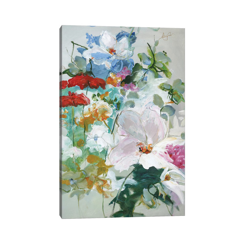 Flower Varity I - Painting on Canvas, Wrapped Canvas, 66.04cm H x 45.72cm W x 1.91cm D