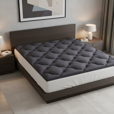 Surmatelas en coton 2 po gris foncé