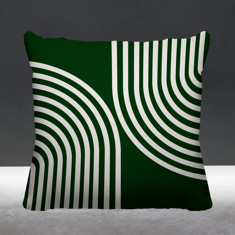 Coussin décoratif intérieur / extérieur Kumba, L 17 po x H 17 po, Vert