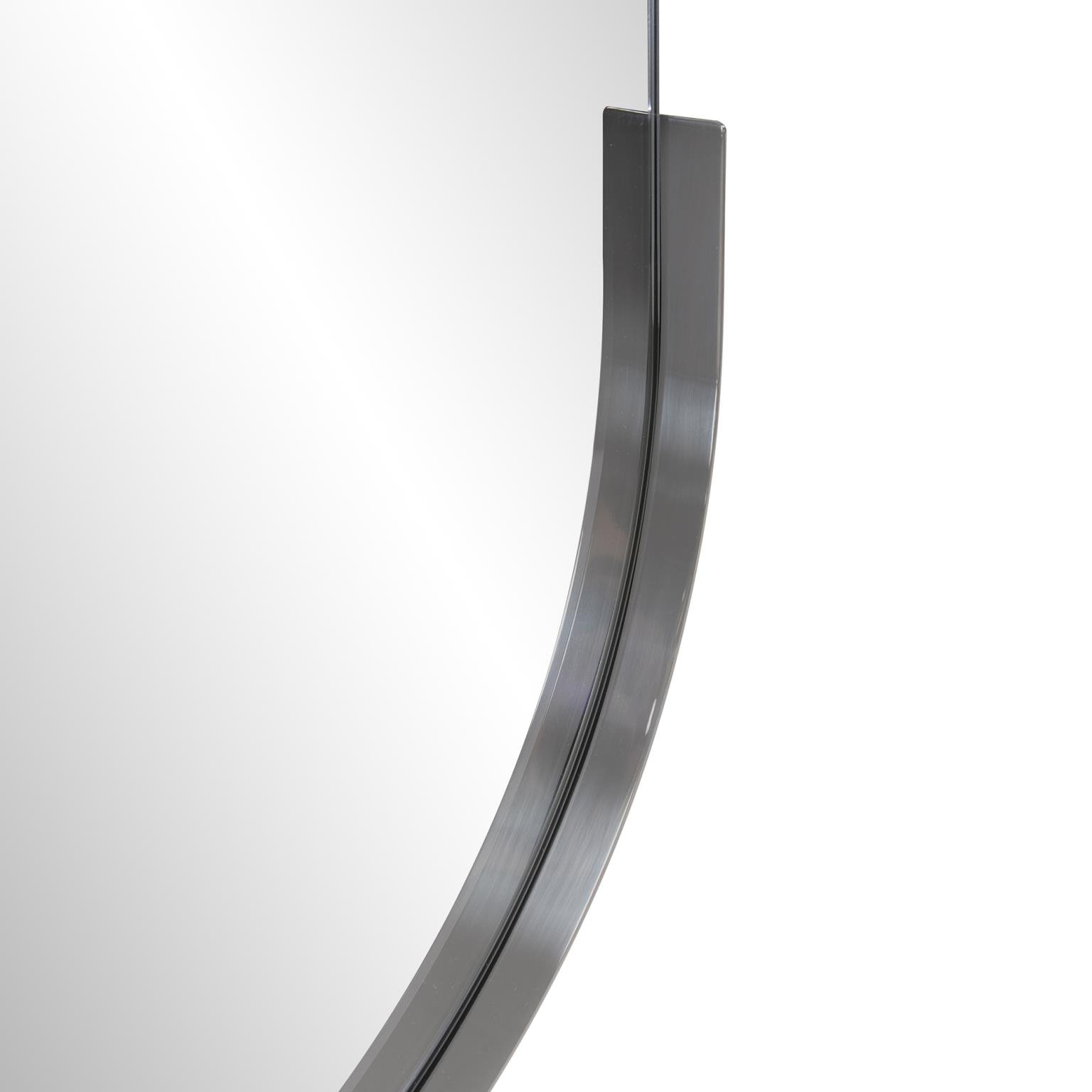 Mantra Stainless Steel Oval Mirror, Stainless Steel
