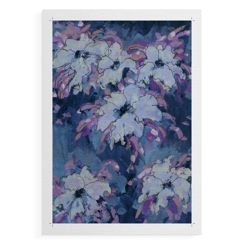 Fleurs cachées I - impression sur toile seulement - non encadrée, H 18 po x l 12 po