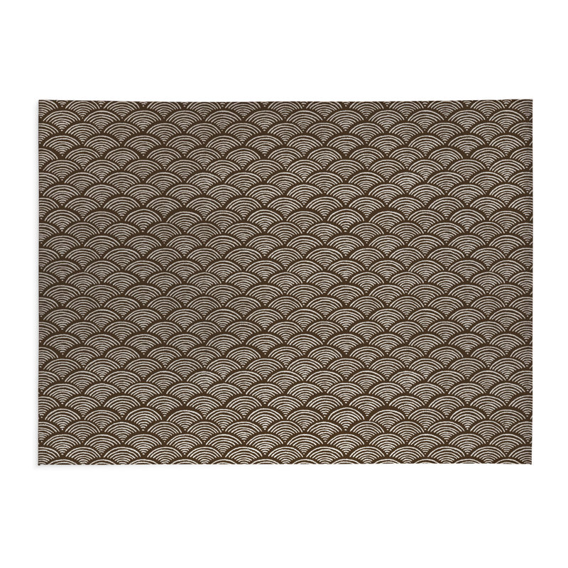 Tapis de cuisine Rolling Waves, Brun moka, Rectangle 5 pi x 7 pi