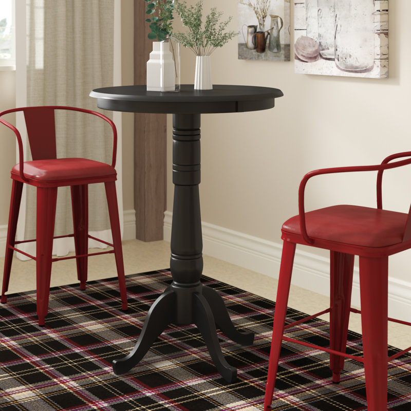 Mosteller Solid Wood Dining Table, Black, 42" H x 30" W x 30" D