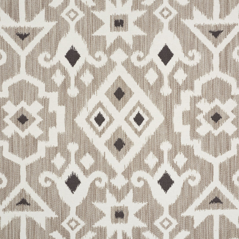 Tissu Crusoe Ikat, Gris beige