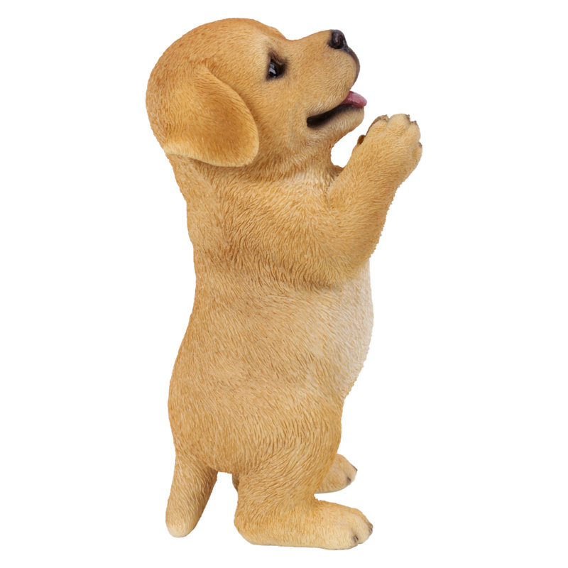 Praying Yellow Labrador Puppy Resin Statue