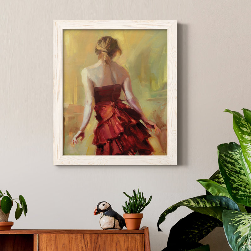 Copper Reflection - Peinture sur toile encadrée, Cadre blanc, H 24 po x l 18 po x P 1,5 po