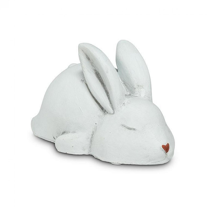 Figurine de lapin endormi Fansler, 3.5"H x 6"W x 3"D