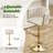360° Velvet Swivel Bar Stools Set of 2, Modern Adjustable Height Counter Height Bar Stools with Woven Velvet Upholstered Backrest,for Kitchen Island, Bar ,Beige-1409582420-1414932269
