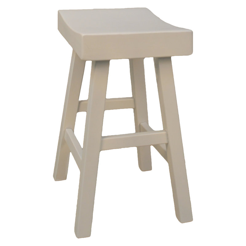 Christensen Solid Wood Counter Stool, Antique White
