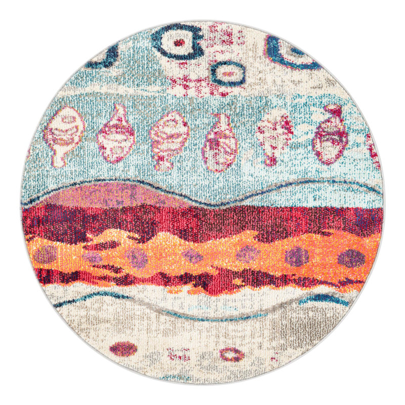 Washable Indoor Rug, Round 3'3"