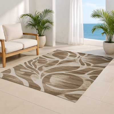 Tapis beige abstrait intérieur et extérieur