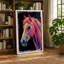 Neon Horse Modern - Wrapped Canvas-1973032174-1973032162