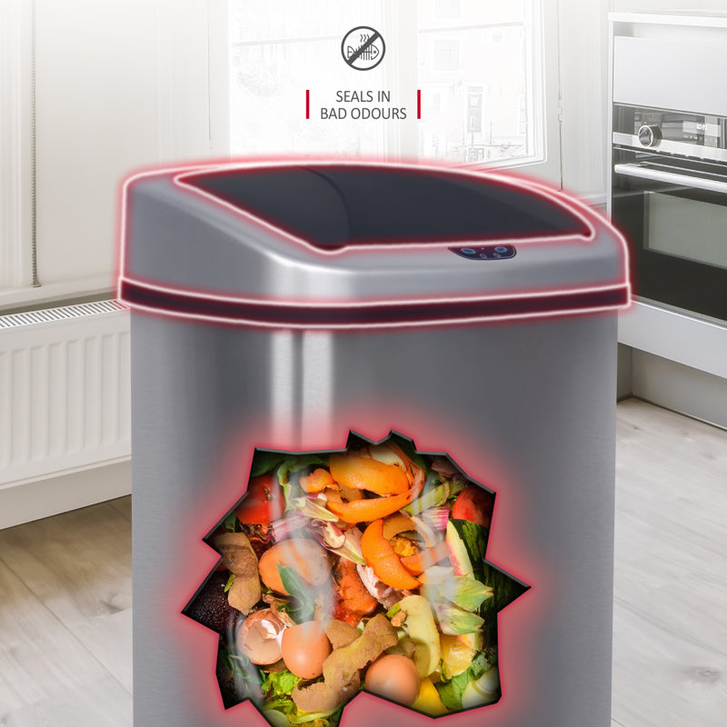 Stainless Steel Motion Sensor Kitchen Trash Can - 70L