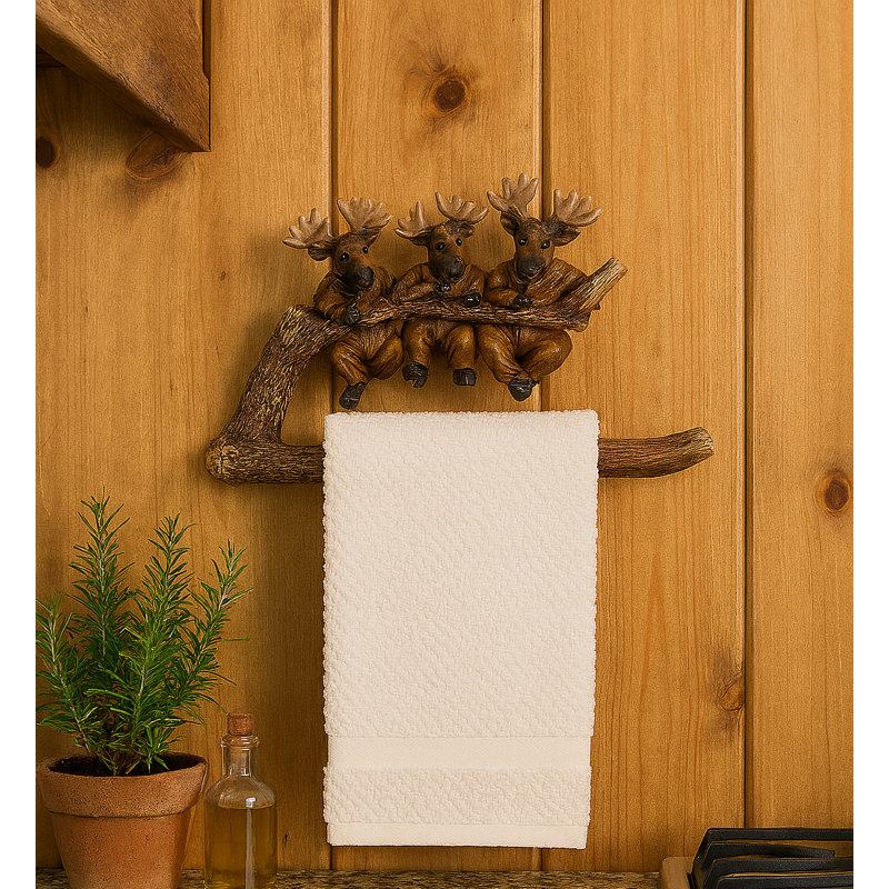 Porte-serviettes mural Three Moose