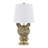 20" Gold Resin Mouse Table Lamp With Glasses  And Linen Shade-784295018-784295019