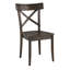 Chaise d'appoint en bois massif brun foncé Lorelei