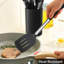 Ensemble 25 pièces d'ustensiles de cuisine en silicone, acier inoxydable, résistant à la chaleur, noir