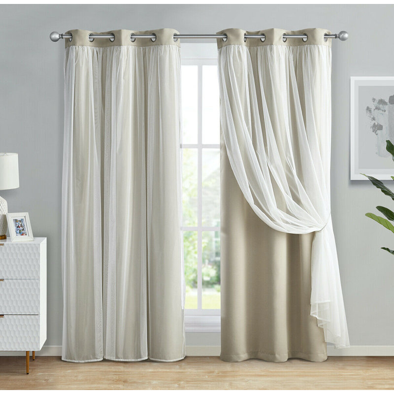 Dammion Blackout Curtain Pair, Navy, 38" W x 84" L