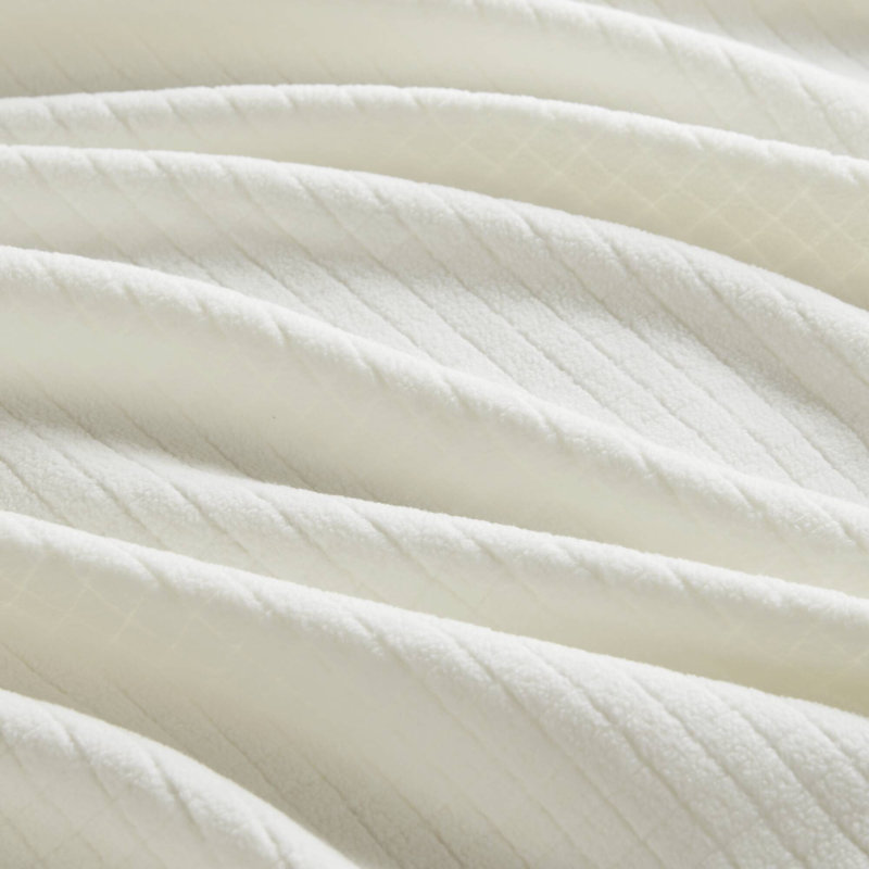 Soft Microfleece Blanket for All Seasons, Ivory