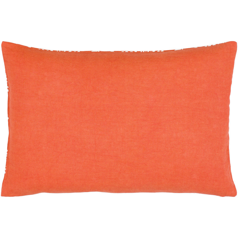 Alesiram Pillow Cover, Burnt Orange/Cream