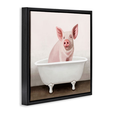 «Pink Farm Pig in Country Bath Tub» par Elizabeth Tyndall