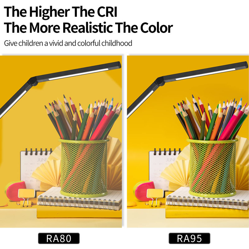 Adjustable Black Aluminum LED Clip-On Desk Lamp